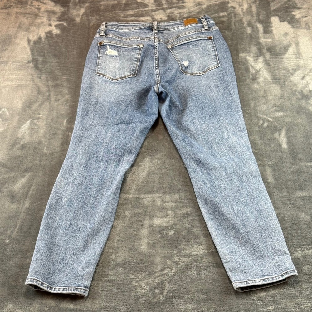 Judy Blue Slim Fit Distressed Distressed Jeans Medium Wash 9/29 High Rise - Picture 6 of 11